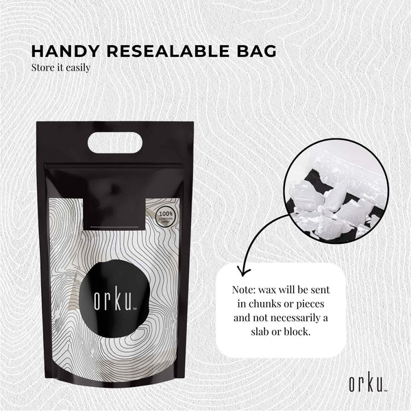 Orku Paraffin Wax Blocks Refined Hard Unscented Chunk Candle Soap Making 2kg