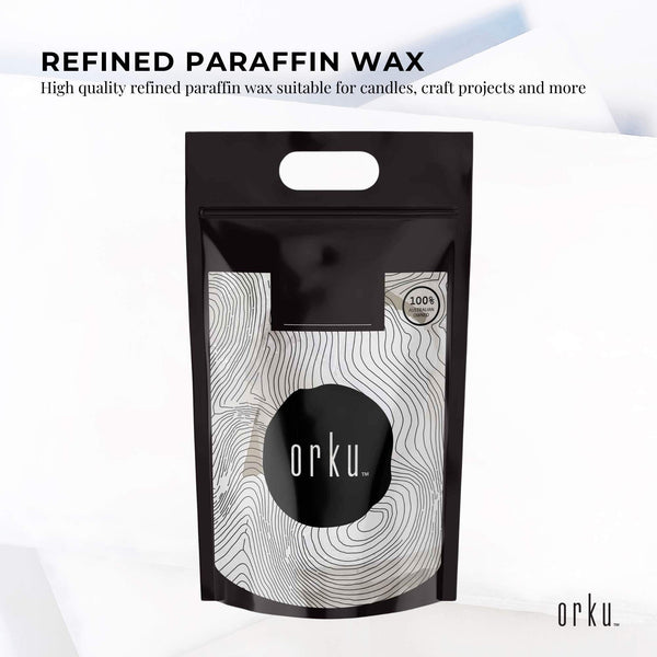 Orku Paraffin Wax Blocks Refined Unscented Chunks Candle Soap Making White 5kg