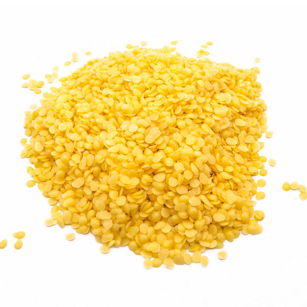 2.5Kg Orku Organic Beeswax Pellets Yellow Tub - Cosmetic Quality Pure Bees Wax