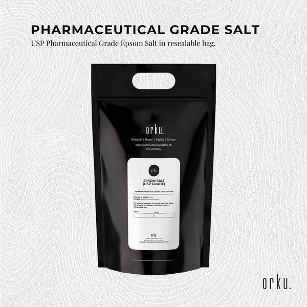 Orku 20Kg Epsom Salt - USP Grade Magnesium Sulfate Body Bath Salts