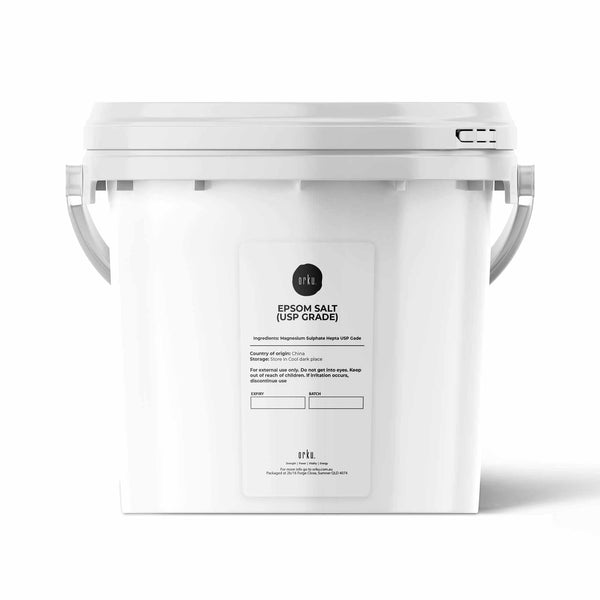 Orku 5kg Epsom Salt Tub- USP Grade Magnesium Sulfate Body Bath Salts