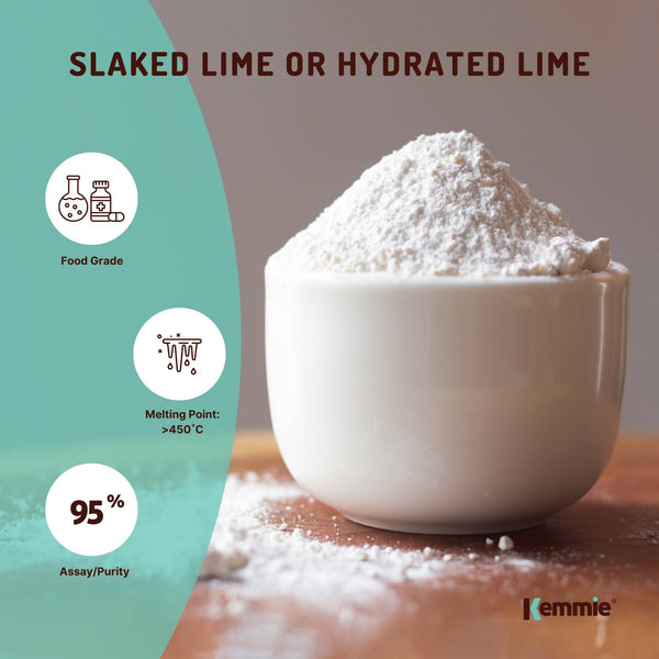 Calcium Hydroxide Powder Hydrated Slaked Pickling Lime Food Grade 2.5kg