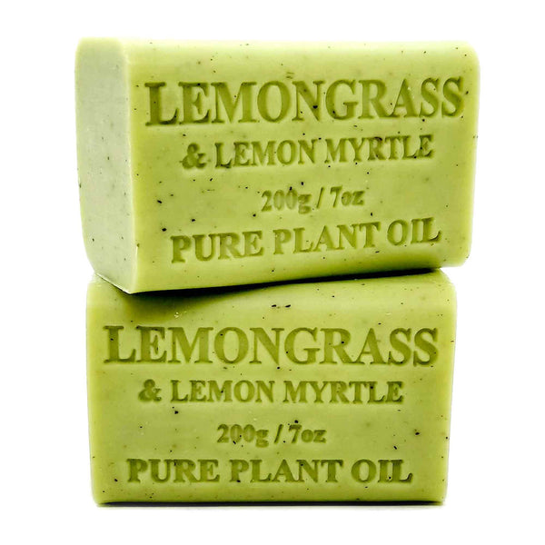 65x 200g Lemongrass Lemon Myrtle Plant Oil Soap Bars Triple Milled Australian