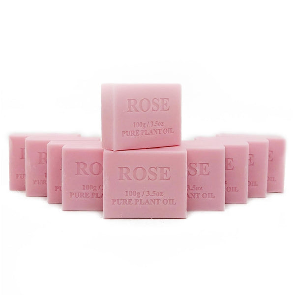 10x 100g Rose Scented Plant Oil Soap Bars Natural Triple Milled Australian