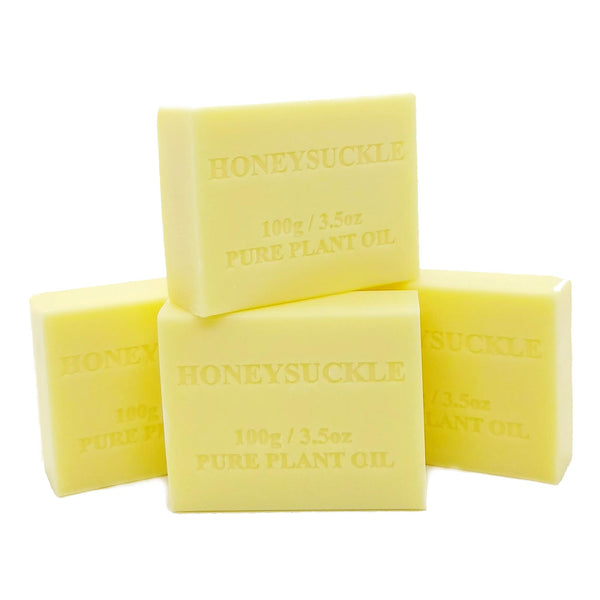 4x 100g Honeysuckle Plant Oil Soap Bars Natural Creamy Triple Milled Australian