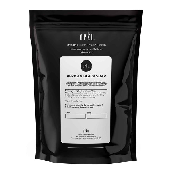 African Black Soap Bar Moisturising Shea Moringa Neem Seed Alata Samina 150g