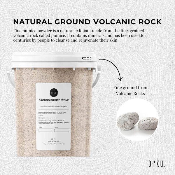 Ground Pumice Stone Granular Powder Exfoliant Body Scrub Soap Additive 1.3kg