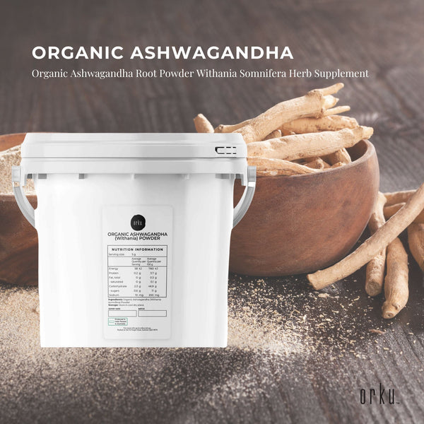 Orku Organic Ashwagandha Withania Somnifera Root Powder Herb Supplement 2.5kg