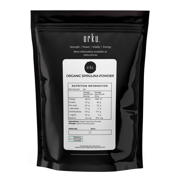 Orku Organic Spirulina Arthrospira Platensis Algae Powder Supplement Food 2kg