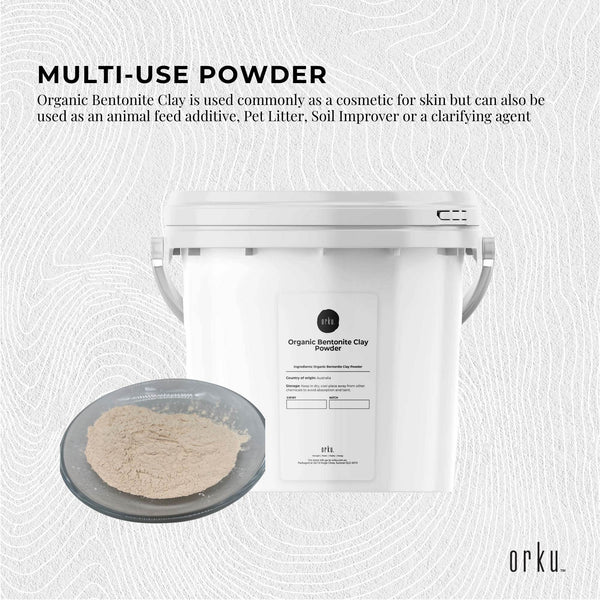 Orku Organic Sodium Bentonite Montmorillonite Clay Powder Face Mask 5kg