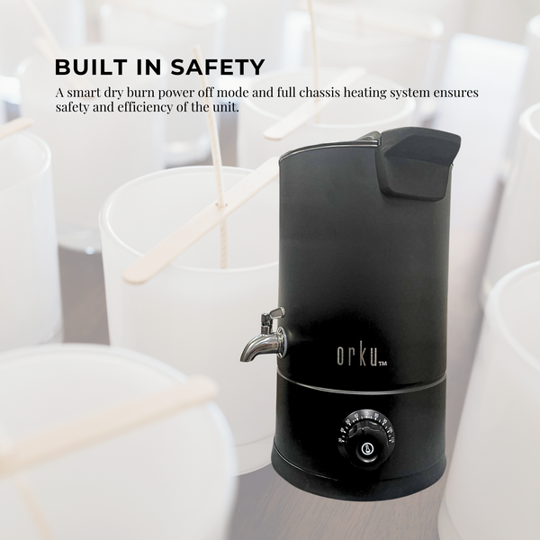 Candle Wax Heater Melter Tap 100 Wicks 100 Core Stickers Stirrer Black 1800W 10L