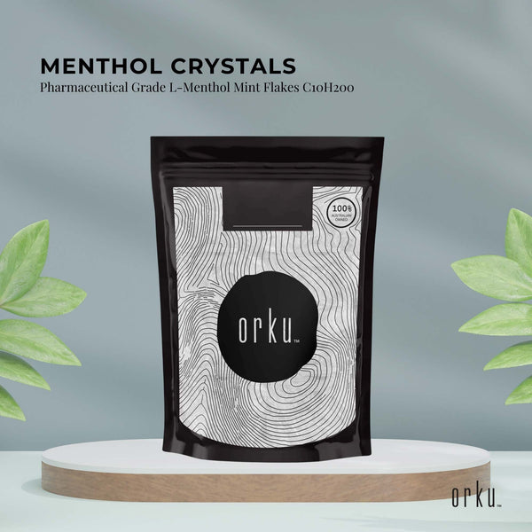 Orku 1Kg Menthol Crystals - USP Grade L-Menthol Mint Flakes C10H200