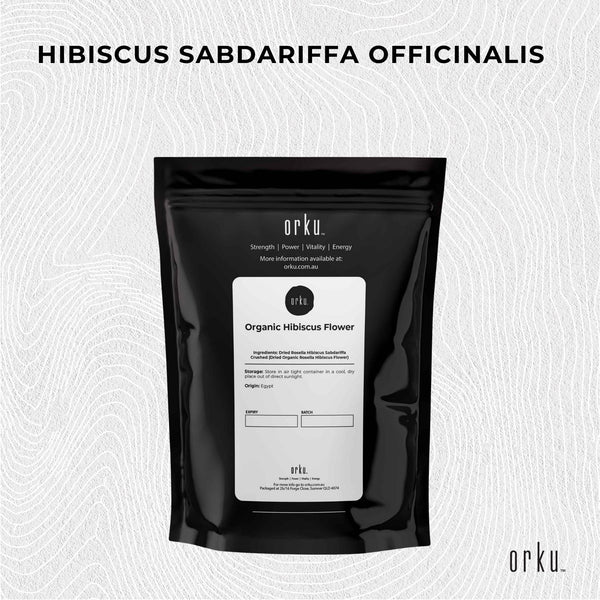 Orku Organic Hibiscus Rosella Flower Crushed Dried Herbal Tea Supplement 1kg