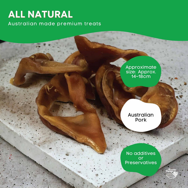 Pig Ear Strips Puppy Treat Chew Dehydrated Australian Healthy 400g