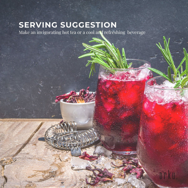 Orku Organic Hibiscus Rosella Flower Crushed Dried Herbal Tea Supplement 250g