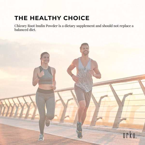 Orku 1Kg Chicory Root Inulin Powder - Natural Prebiotic Unflavoured Supplement
