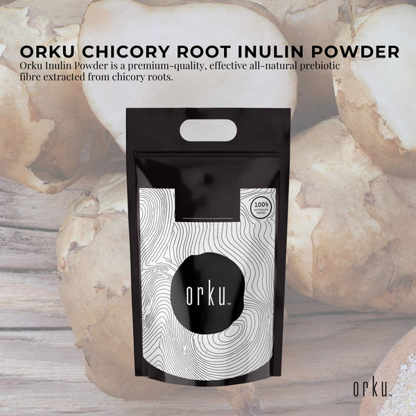 Orku 5Kg Chicory Root Inulin Powder - Natural Prebiotic Unflavoured Supplement