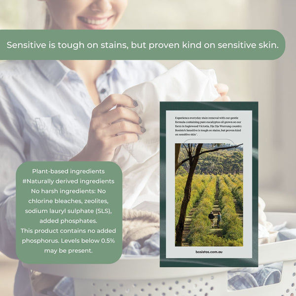 Bosisto's Senstive Laundry Powder Refill Eco Eucalyptus Washing Detergent 6kg