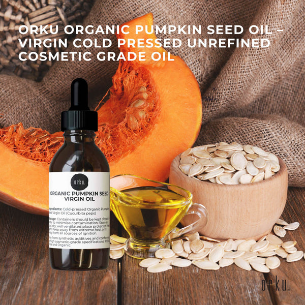 Orku Organic Pumpkin Seed Oil Virgin Cold Pressed Organic Cosmetic Grade 25ml