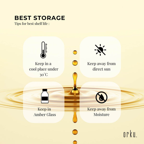 Orku Organic Pumpkin Seed Oil Virgin Cold Pressed Organic Cosmetic Grade 25ml