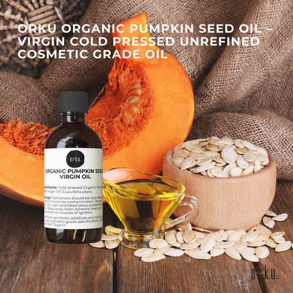 Orku Organic Pumpkin Seed Oil Virgin Cold Pressed Organic Cosmetic Grade 100ml