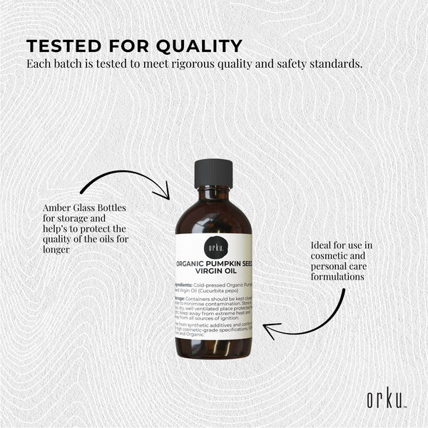 Orku Organic Pumpkin Seed Oil Virgin Cold Pressed Organic Cosmetic Grade 100ml