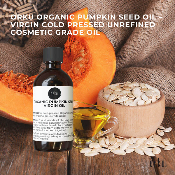 Orku Organic Pumpkin Seed Oil Virgin Cold Pressed Organic Cosmetic Grade 250ml