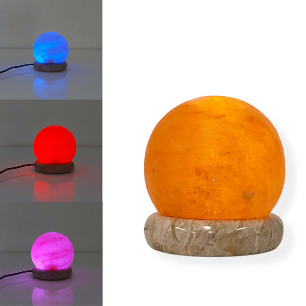 USB Himalayan Salt Lamp Ball Sphere Crystal Colour Changing LED Light