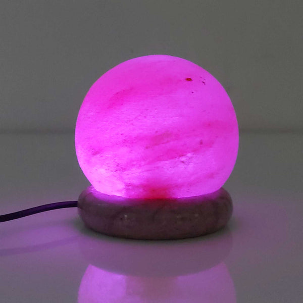 USB Himalayan Salt Lamp Ball Sphere Crystal Colour Changing LED Light