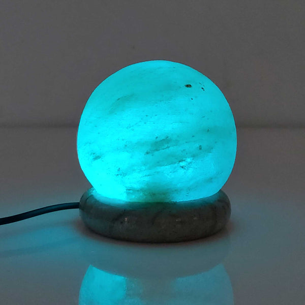 USB Himalayan Salt Lamp Ball Sphere Crystal Colour Changing LED Light