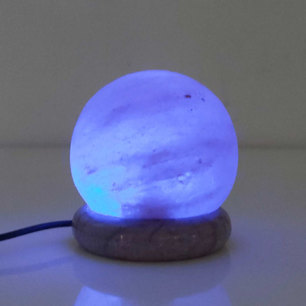 USB Himalayan Salt Lamp Ball Sphere Crystal Colour Changing LED Light