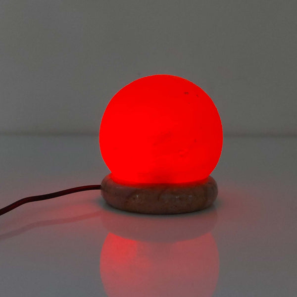 USB Himalayan Salt Lamp Ball Sphere Crystal Colour Changing LED Light