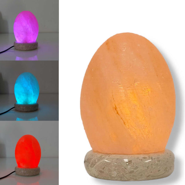 USB Himalayan Salt Lamp Colour Changing Egg Shape Rock LED Light