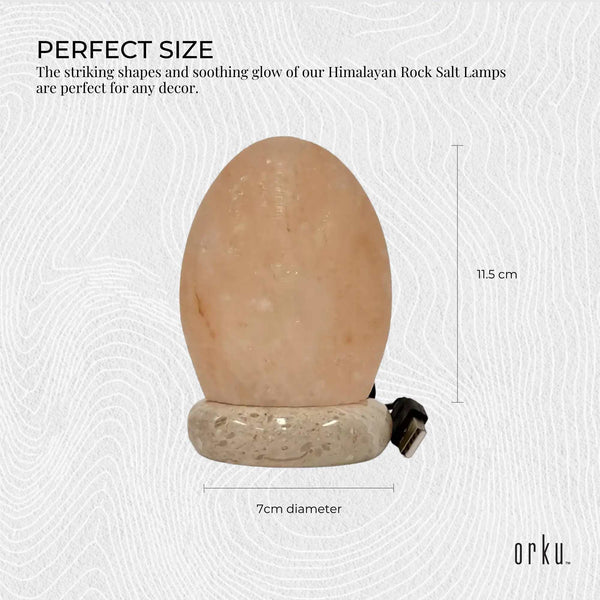 USB Himalayan Salt Lamp Colour Changing Egg Shape Rock LED Light