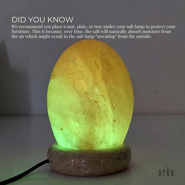 USB Himalayan Salt Lamp Colour Changing Egg Shape Rock LED Light