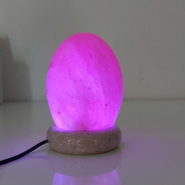 USB Himalayan Salt Lamp Colour Changing Egg Shape Rock LED Light