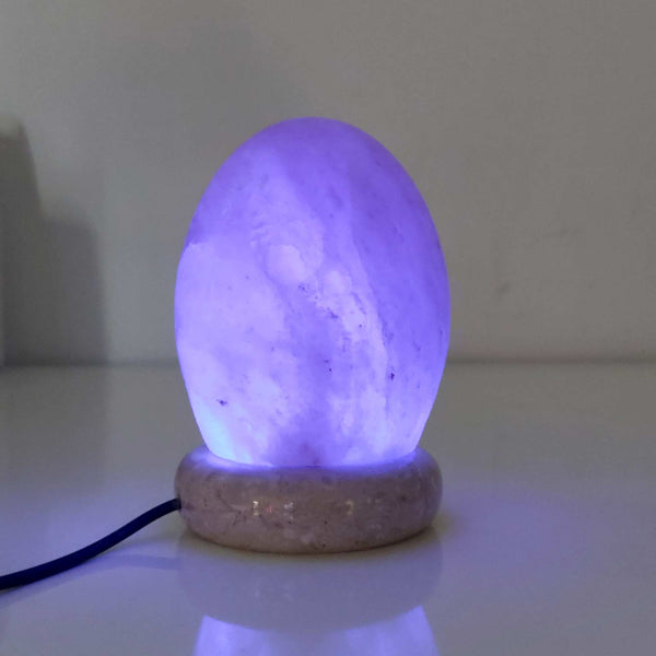 USB Himalayan Salt Lamp Colour Changing Egg Shape Rock LED Light