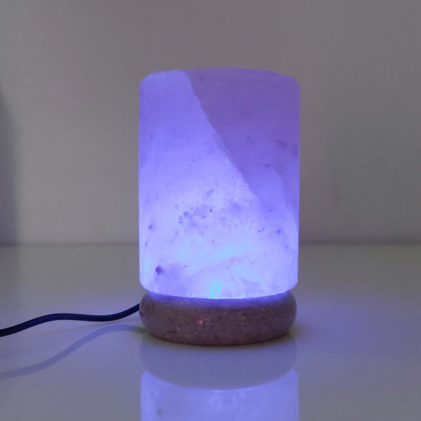 USB Himalayan Salt Lamp Colour Changing Cylinder Shape Rock LED Light
