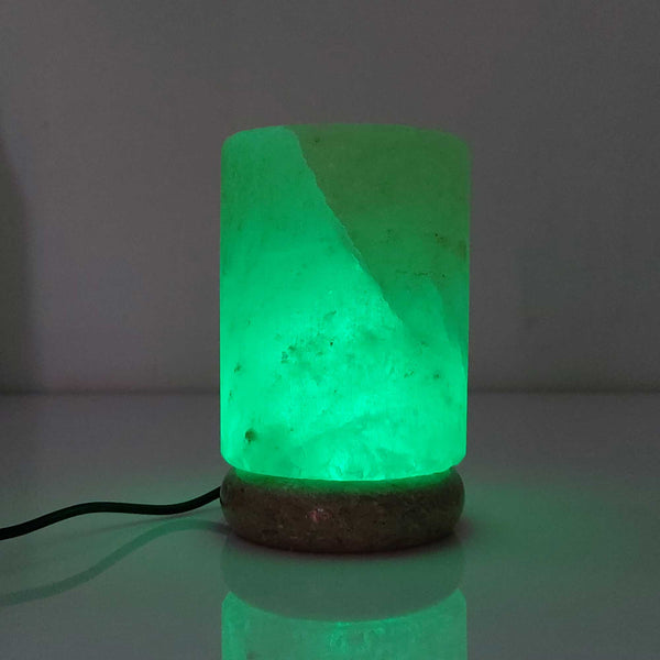 USB Himalayan Salt Lamp Colour Changing Cylinder Shape Rock LED Light