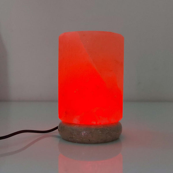 USB Himalayan Salt Lamp Colour Changing Cylinder Shape Rock LED Light