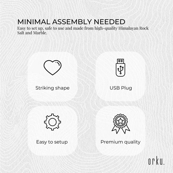 USB Himalayan Salt Lamp Colour Changing Love Heart Shape Rock LED Light