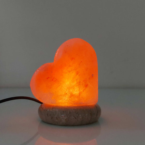 USB Himalayan Salt Lamp Colour Changing Love Heart Shape Rock LED Light