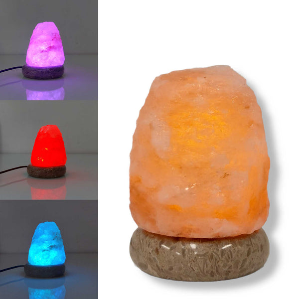 USB Colour Changing Himalayan Pink Salt Rock Lamp LED Light