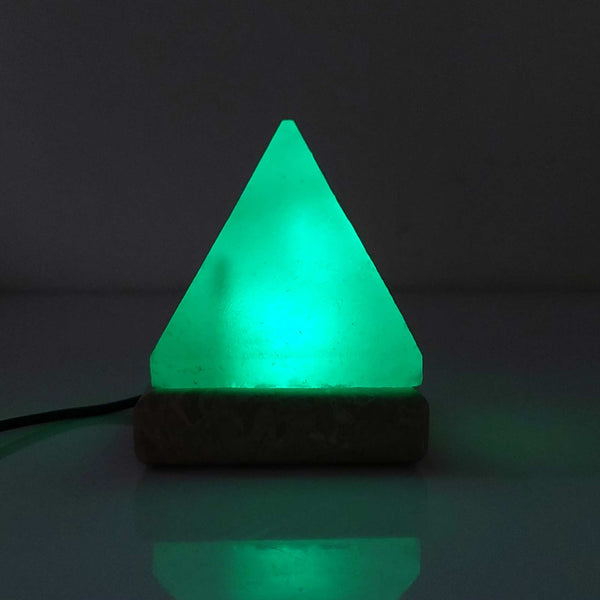 USB Himalayan Salt Lamp Pyramid Crystal Colour Changing LED Light