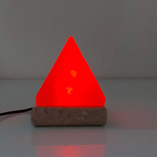 USB Himalayan Salt Lamp Pyramid Crystal Colour Changing LED Light