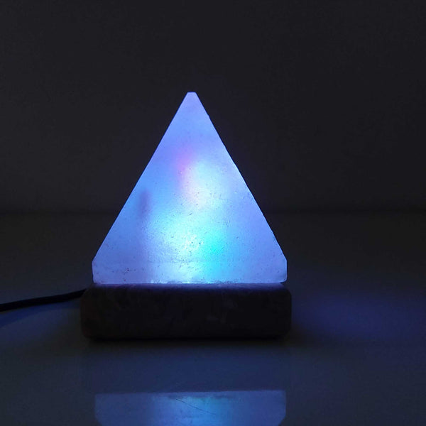 USB Himalayan Salt Lamp Pyramid Crystal Colour Changing LED Light