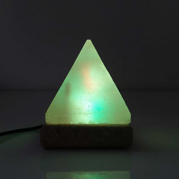 USB Himalayan Salt Lamp Pyramid Crystal Colour Changing LED Light