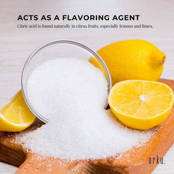 Citric Acid E330 Powder Food Grade Anhydrous GMO Free Preservative C6H807 500g