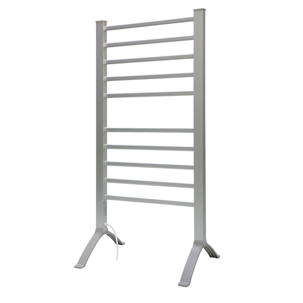 Pronti Wall Mount Freestanding Electric Heated Towel Rail Rack 10 Bar Timer 160W