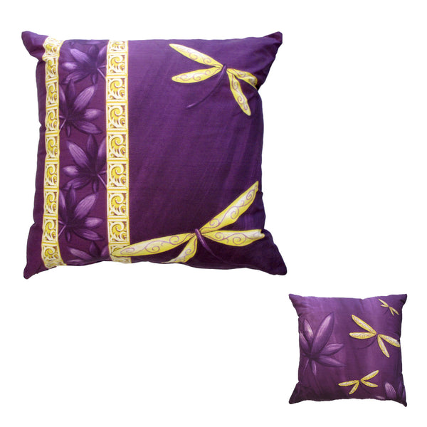 Lisa Pollock Soul Dragonfly Purple Square Filled Cushion 43cm